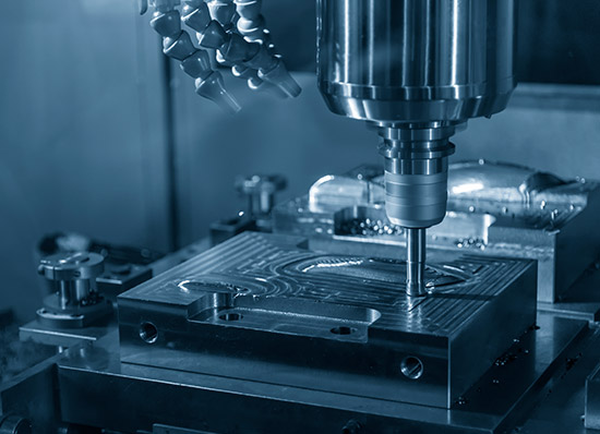 Machine Fabricating a Prototype Mold for a Client