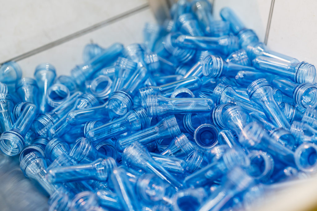 Manufactured Blue Plastic Parts