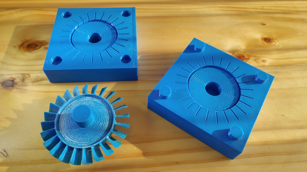 3D printing mold, design turbine, propeller, turbo, rotor, fan, shaft, blade, mechanical Engineering