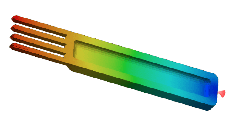 Rainbow 3D Model of Prototype Injection Molded Part
